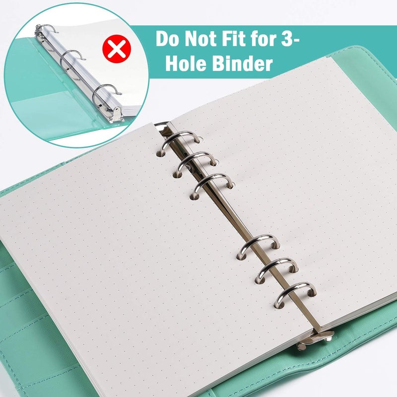 OMEYA A6 Refill Paper, 320 Pages A6 Loose Leaf Paper 6 Hole Notebook Refills for 6 Ring Refillable Binder Notebook Planner Diary Journals Painting Personal Organiser-Dotted Pages - Image 4